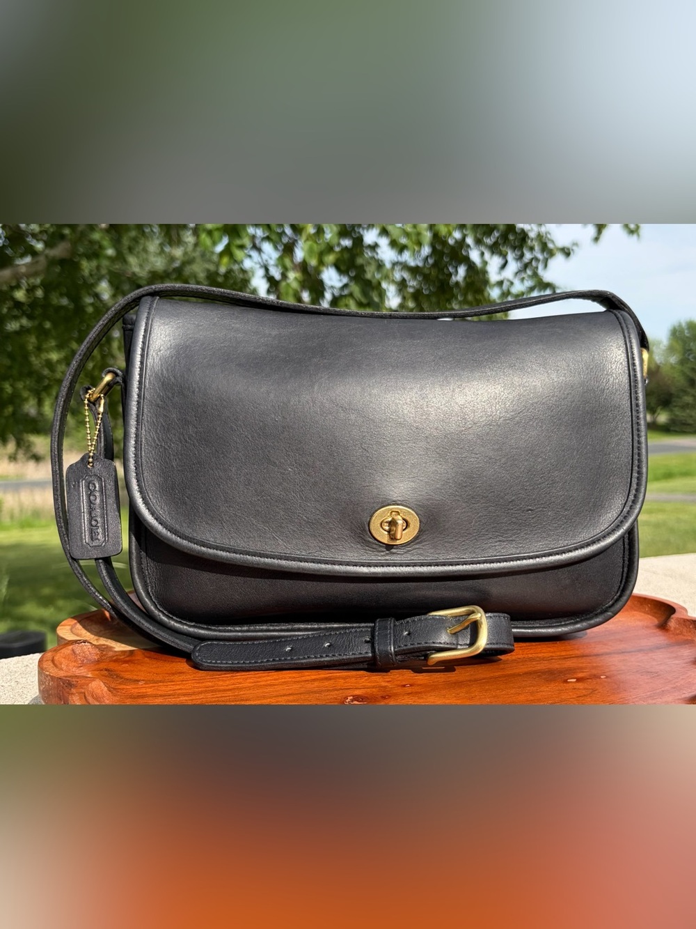 Vintage COACH City Bag Black Leather style 9790 EUC - Picture 3 of 17